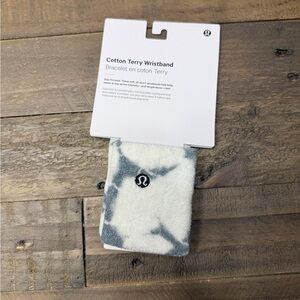 lululemon athletica Cotton Terry Wristband in White and Gray